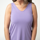 Vera V Neck Tank - Lavender