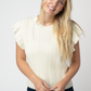 IN STOCK Felicity Flutter Sweater Top - Ivory
