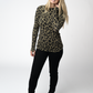 Blair Long Sleeve Top - Olive Animal Print