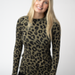Blair Long Sleeve Top - Olive Animal Print