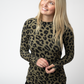 Blair Long Sleeve Top - Olive Animal Print