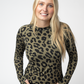 Blair Long Sleeve Top - Olive Animal Print