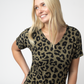 Chloe Cozy Top - Olive Animal Print