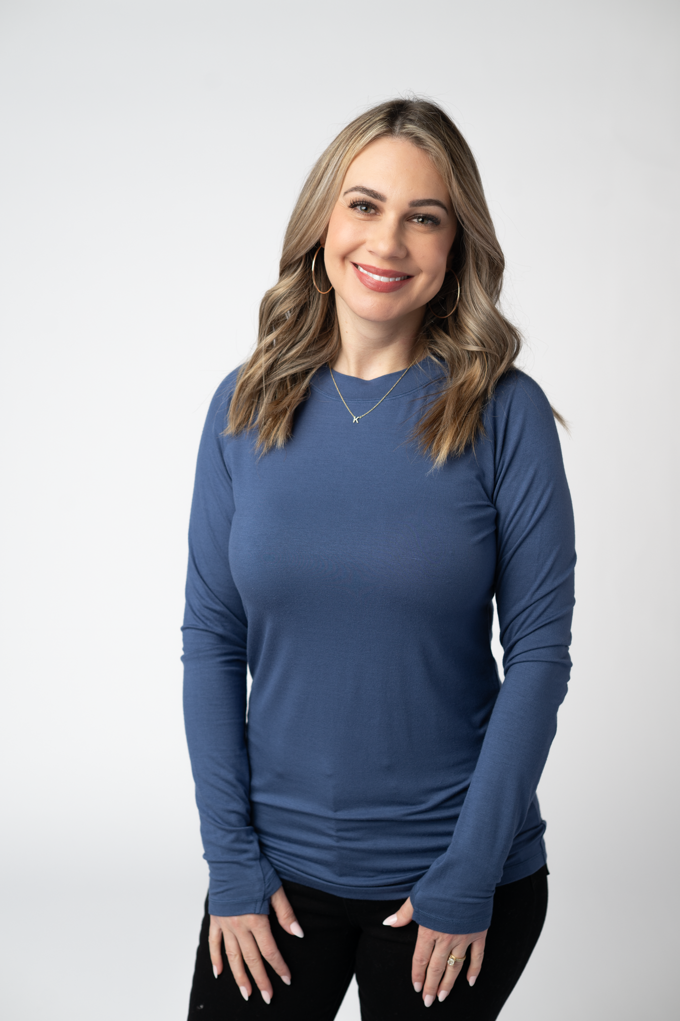 Blair Long Sleeve Top - Blue