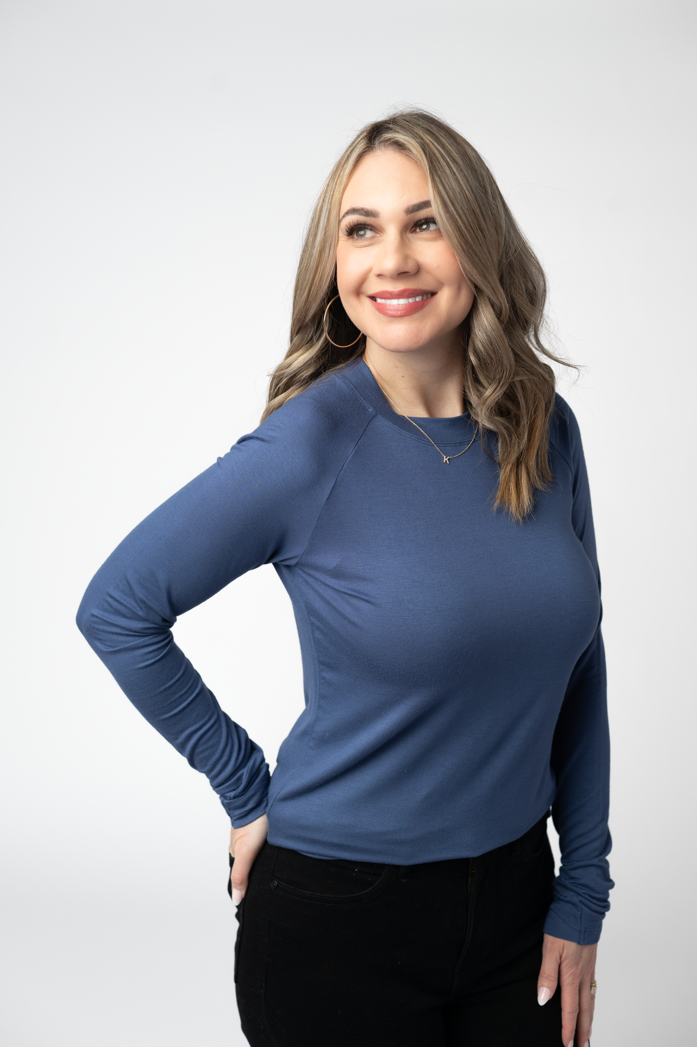 Blair Long Sleeve Top - Blue