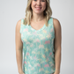 Noelle Tank - Aqua Palm