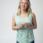 Noelle Tank - Aqua Palm