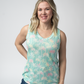 Noelle Tank - Aqua Palm