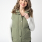 Remy Zip Up Vest - Dark Sage