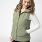 Remy Zip Up Vest - Dark Sage
