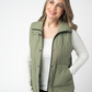 Remy Zip Up Vest - Dark Sage