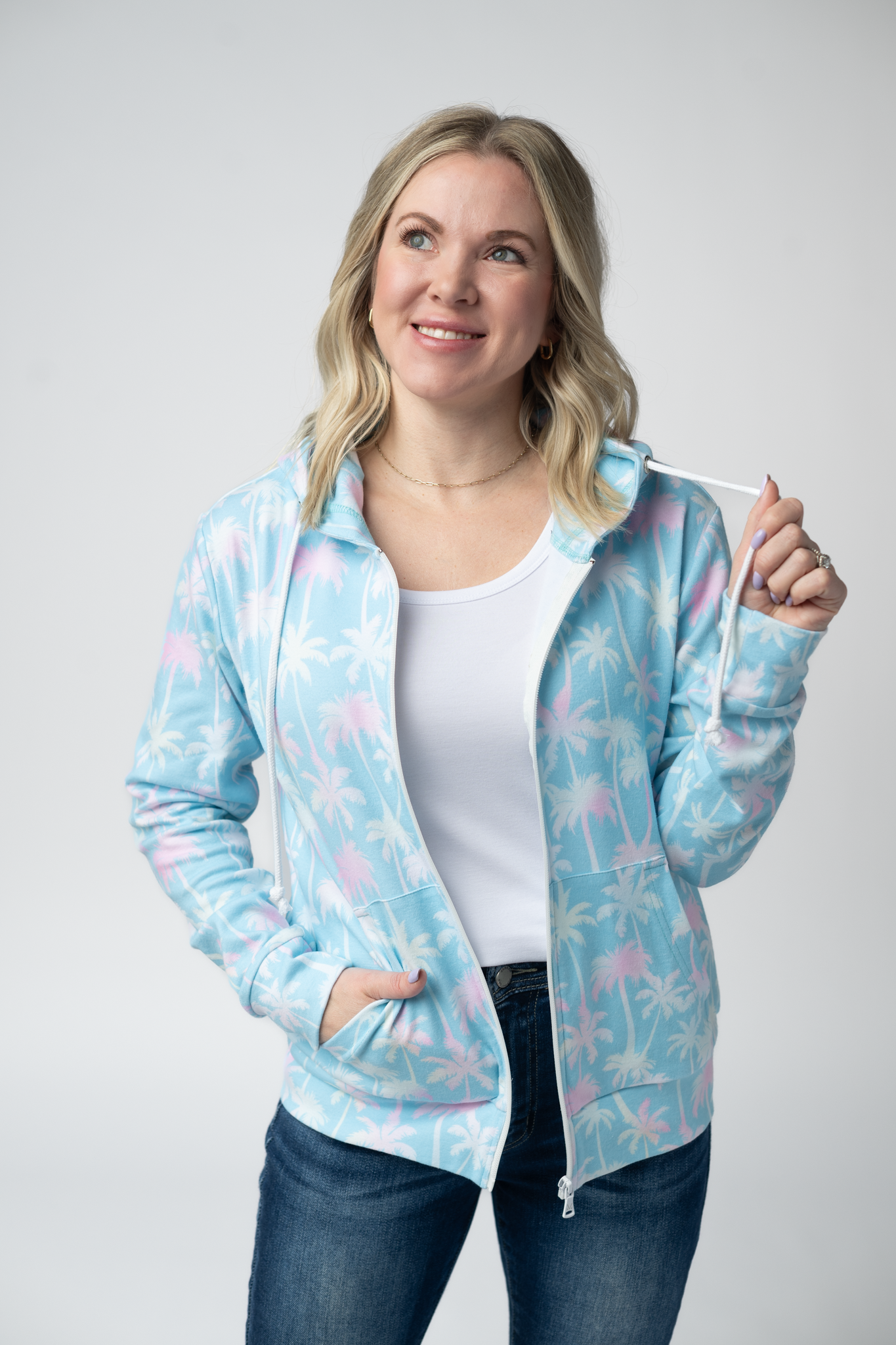 Aqua Zip Hoodie