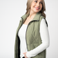 Remy Zip Up Vest - Dark Sage