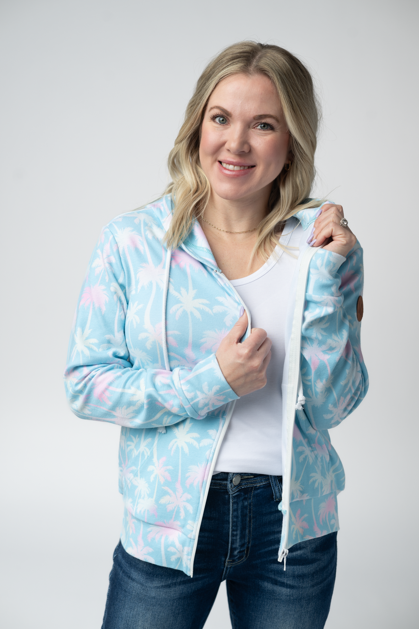 Aqua Zip Hoodie