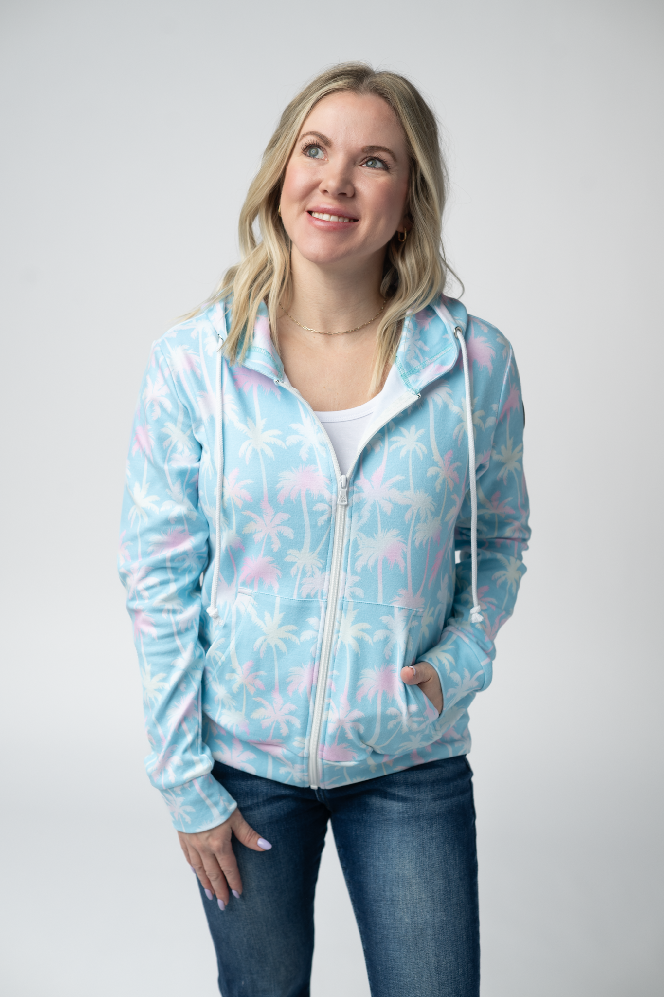 Aqua Zip Hoodie