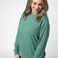 Corrine Ribbed Pullover Top - Fern