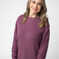 Corrine Ribbed Pullover Top - Plum