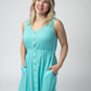 Aqua Beverly Button Dress