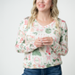 Larissa Long Sleeve - Pink Pine Noel