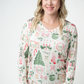 Larissa Long Sleeve - Pink Pine Noel