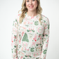 Blair Long Sleeve Top - Pink Pine Noel