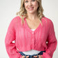 Callie Cropped Cardigan - Pink