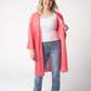 Ellie Cover-Up Kimono - Sunkissed Coral