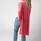 Ellie Cover-Up Kimono - Sunkissed Coral