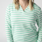 Amelia Striped Hoodie - Green