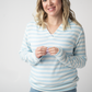 Amelia Striped Hoodie - Sky Blue