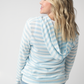 Amelia Striped Hoodie - Sky Blue