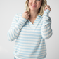 Amelia Striped Hoodie - Sky Blue