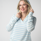 Amelia Striped Hoodie - Sky Blue