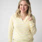Amelia Striped Hoodie - Lemon