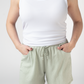 Candice Crinkle Shorts - Light Green