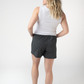 Candice Crinkle Shorts - Charcoal