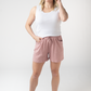 Candice Crinkle Shorts - Dusty Rose