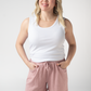 Candice Crinkle Shorts - Dusty Rose