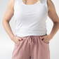 Candice Crinkle Shorts - Dusty Rose