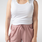 Candice Crinkle Shorts - Dusty Rose