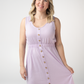 Beverly Button Dress - Lavender