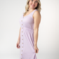Beverly Button Dress - Lavender