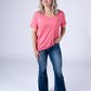 Chloe Cozy Tee - Sun Kissed Coral