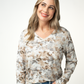 Larissa Long Sleeve - Neutral Leaves