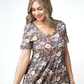 Sarah Ruffle Short Sleeve - Blushwood Floral