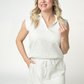 Luxe Collar Tank/Skort Set - Heathered Neutral