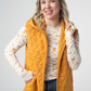 Heather Geometric Hooded Vest - Mustard
