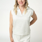 Luxe Collar Tank/Skort Set - Heathered Neutral