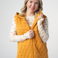 Heather Geometric Hooded Vest - Mustard