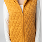 Heather Geometric Hooded Vest - Mustard